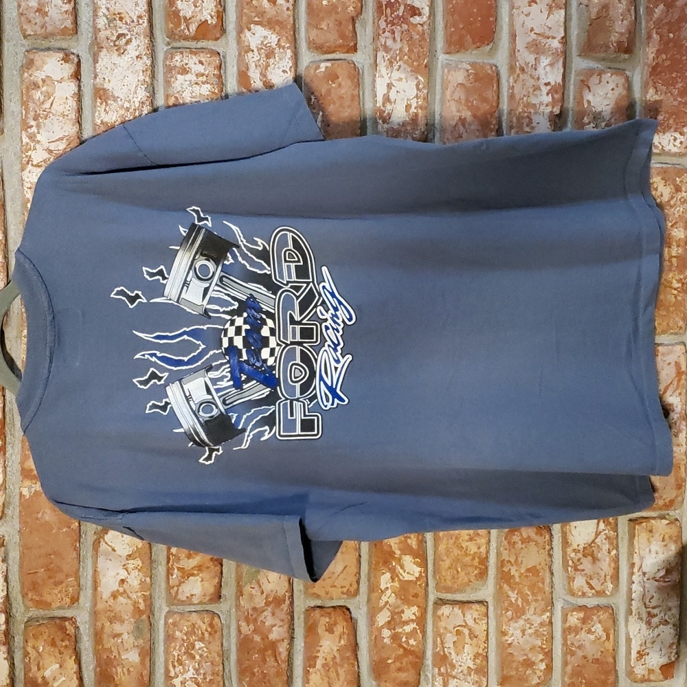 Men's Vintage Ford Racing Piston Short Sleeve Shirt by Carrousel Trading Company